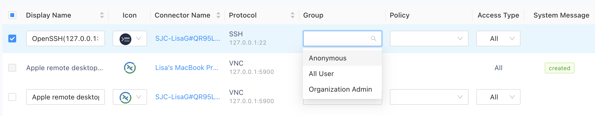 Add discovered applications