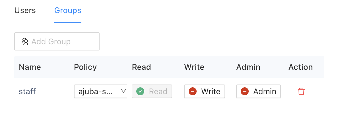 Set permissions from a policy