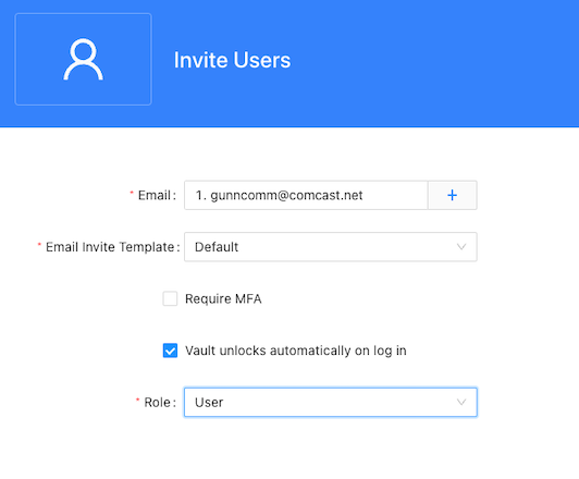 Invite by email