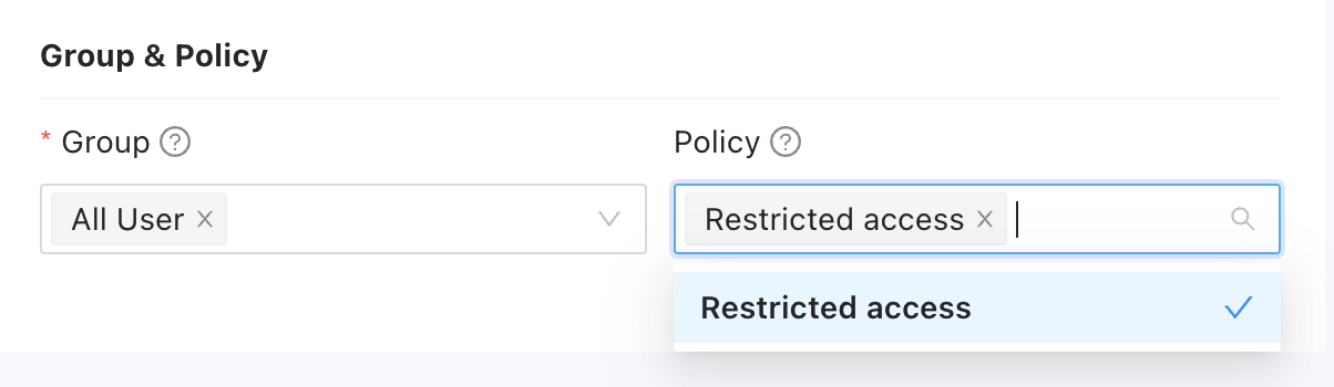 Assign a policy