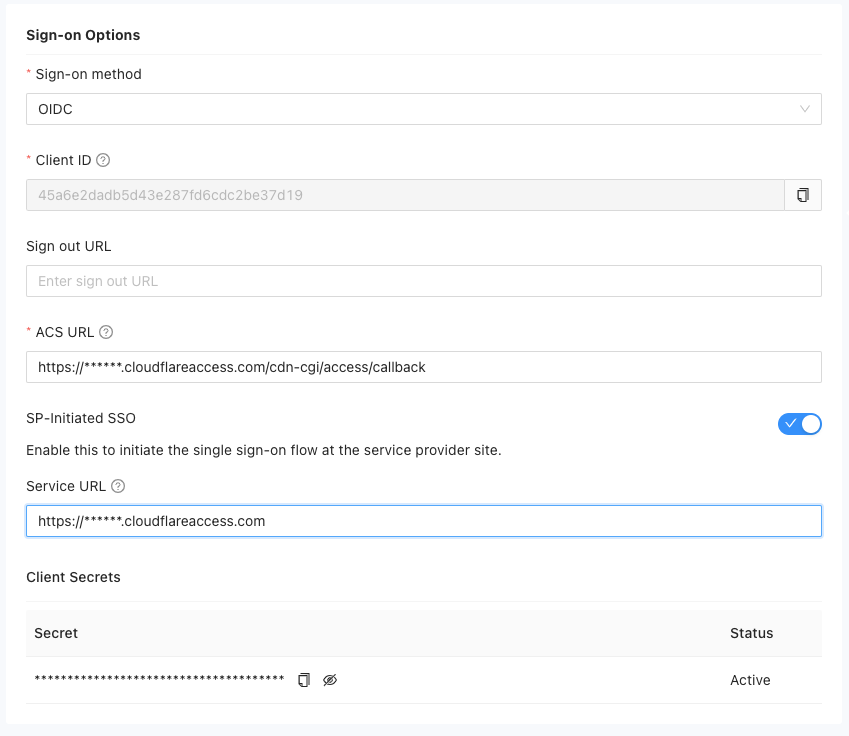 OIDC configuration